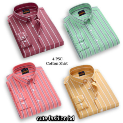 4 pcs premium quality cotton formal shirt