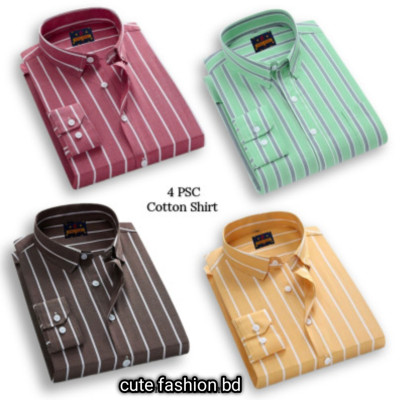 4 pcs premium quality cotton formal shirt