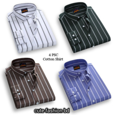 4 pcs premium quality cotton formal shirt