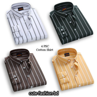 4 pcs premium quality cotton formal shirt