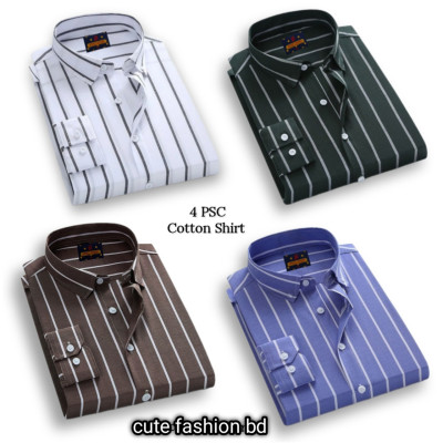 4 pcs premium quality cotton formal shirt