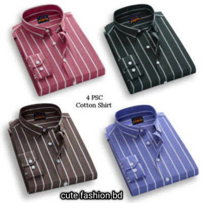 4 pcs premium quality cotton formal shirt