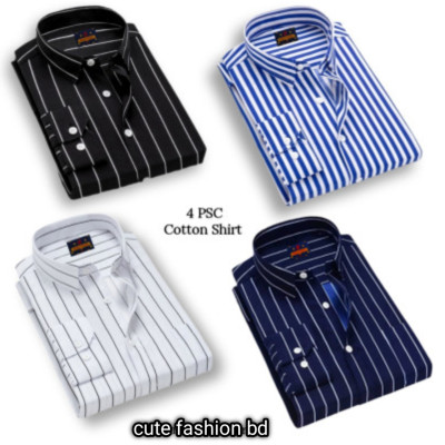 4 pcs premium quality cotton formal shirt