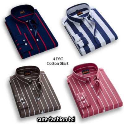 4 pcs premium quality cotton formal shirt