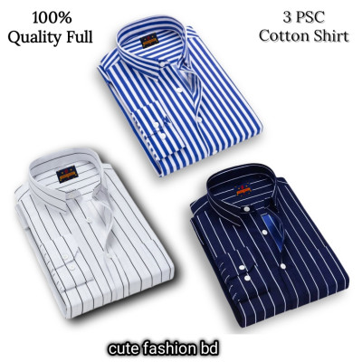 3 pcs premium quality cotton formal shirt