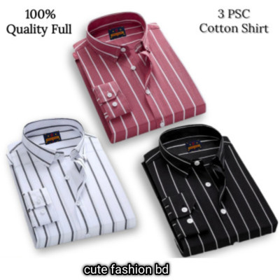 3 pcs premium quality cotton formal shirt