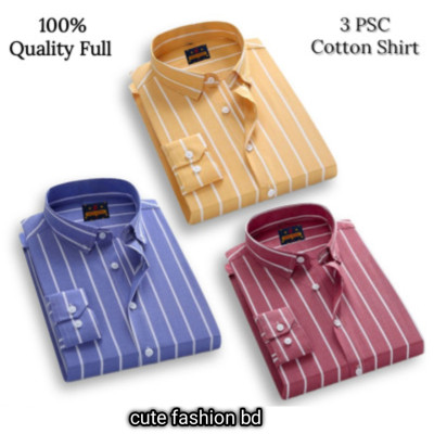 3 pcs premium quality cotton formal shirt