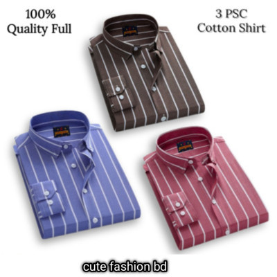 3 pcs premium quality cotton formal shirt