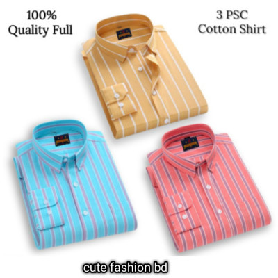 3 pcs premium quality cotton formal shirt