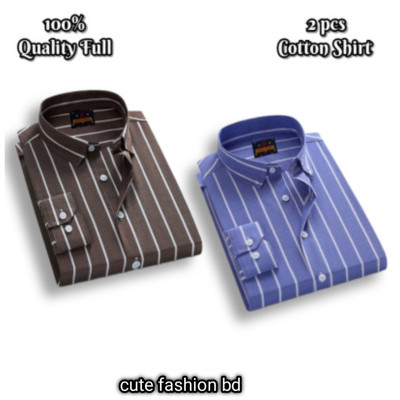 2 pcs premium quality cotton formal shirt