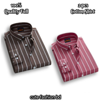 2 pcs premium quality cotton formal shirt