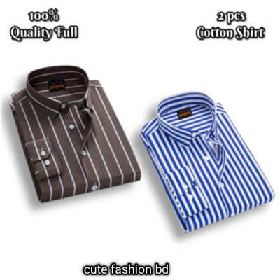 2 pcs premium quality cotton formal shirt