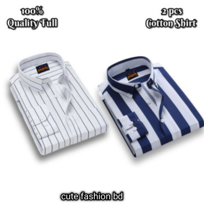 2 pcs premium quality cotton formal shirt