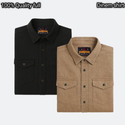 2 pcs Export Quality Double poket Denim shirt