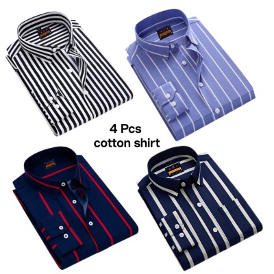 4 pcs premium quality cotton formal shirt