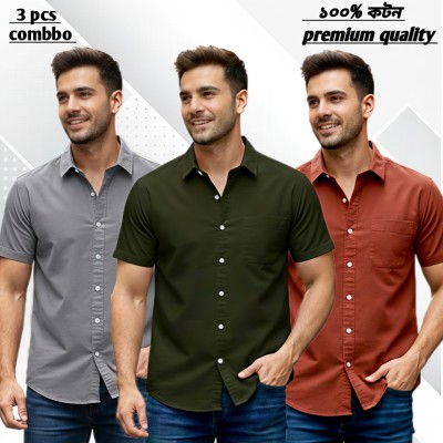 3 pcs Premium quality half sleeve shirt