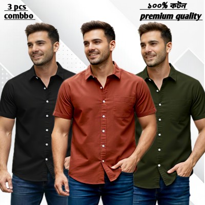 3 pcs Premium quality half sleeve shirt