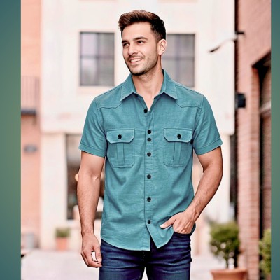 Cotton 2 poket half shirt