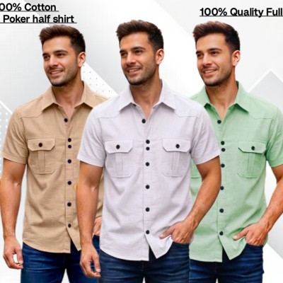 3pcs Cotton 2 poket half shirt