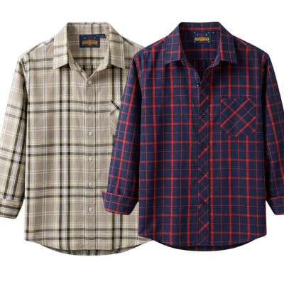 premium  cotton check shirt 2 pcs