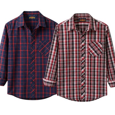 premium  cotton check shirt 2 pcs