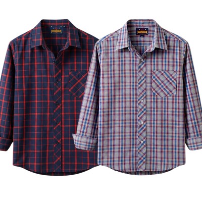 premium  cotton check shirt 2 pcs