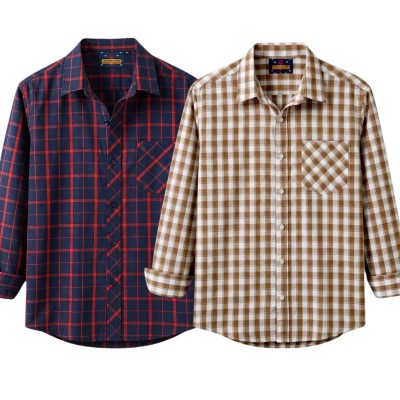 premium  cotton check shirt 2 pcs