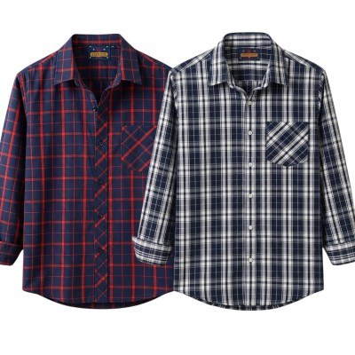 premium  cotton check shirt 2 pcs