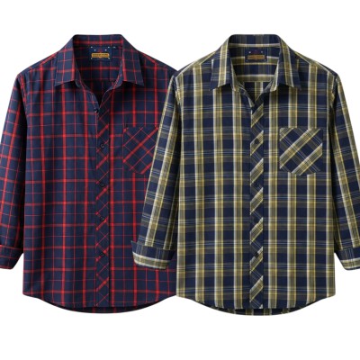 premium  cotton check shirt 2 pcs