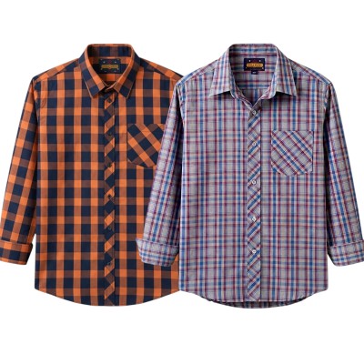 premium  cotton check shirt 2 pcs