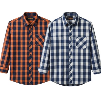 premium  cotton check shirt 2 pcs