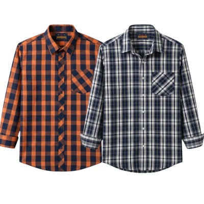 premium  cotton check shirt 2 pcs