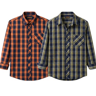 premium  cotton check shirt 2 pcs