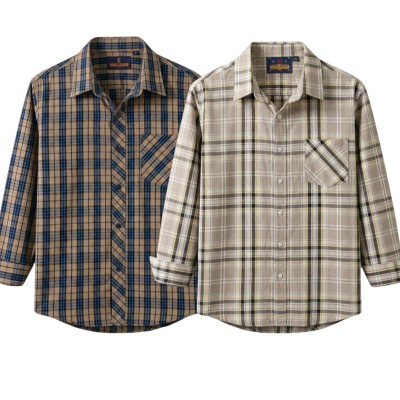 premium  cotton check shirt 2 pcs
