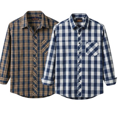 premium  cotton check shirt 2 pcs