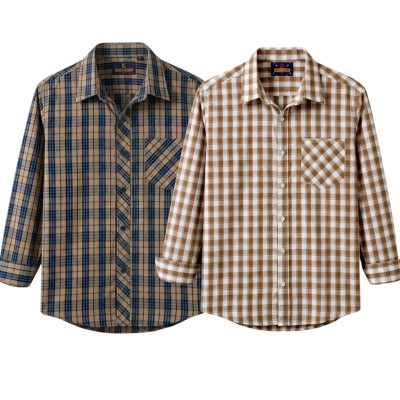 premium  cotton check shirt 2 pcs