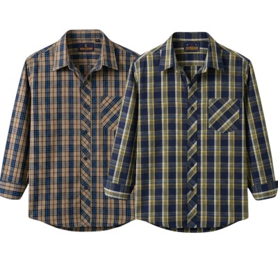 premium  cotton check shirt 2 pcs