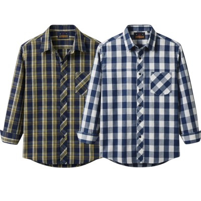 premium  cotton check shirt 2 pcs