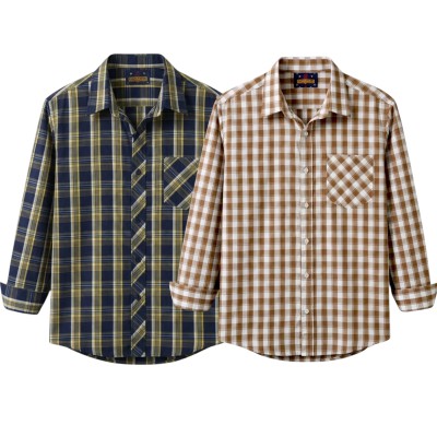 premium  cotton check shirt 2 pcs