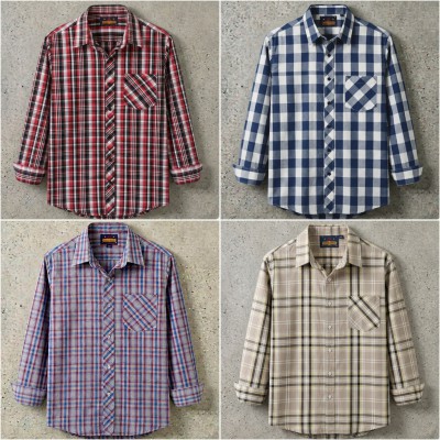 premium  cotton check shirt 4 pcs