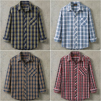 premium  cotton check shirt 4 pcs