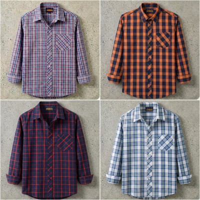 premium  cotton check shirt 4 pcs