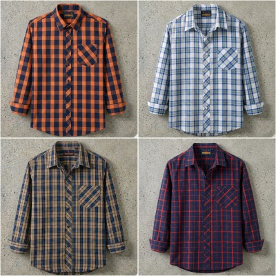 premium  cotton check shirt 4 pcs