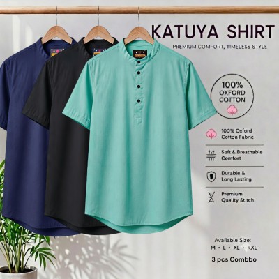 Premium cotton Half katuya shirt 3 pcs