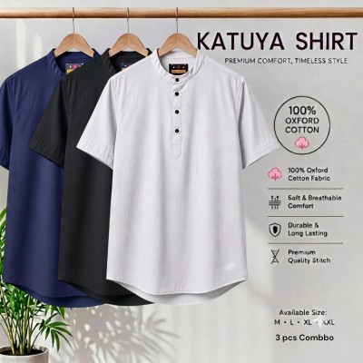 Premium cotton Half katuya shirt 3 pcs