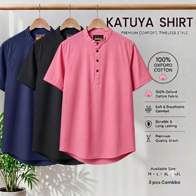 Premium cotton Half katuya shirt 3 pcs