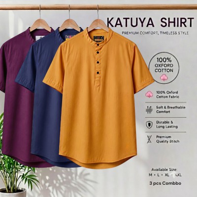 Premium cotton Half katuya shirt 3 pcs