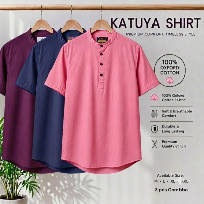 Premium cotton Half katuya shirt 3 pcs