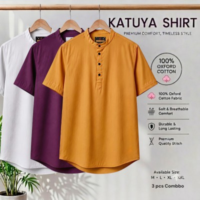 Premium cotton Half katuya shirt 3 pcs