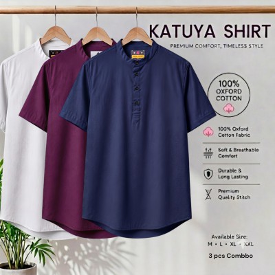 Premium cotton Half katuya shirt 3 pcs